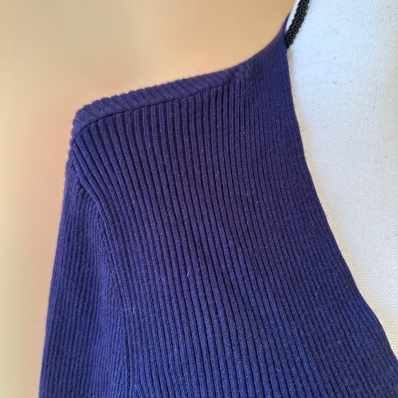 *DAISY FUENTES* Blue Long Sleeve Fashion Open Cardigan Size Medium - Picture 3 of 9